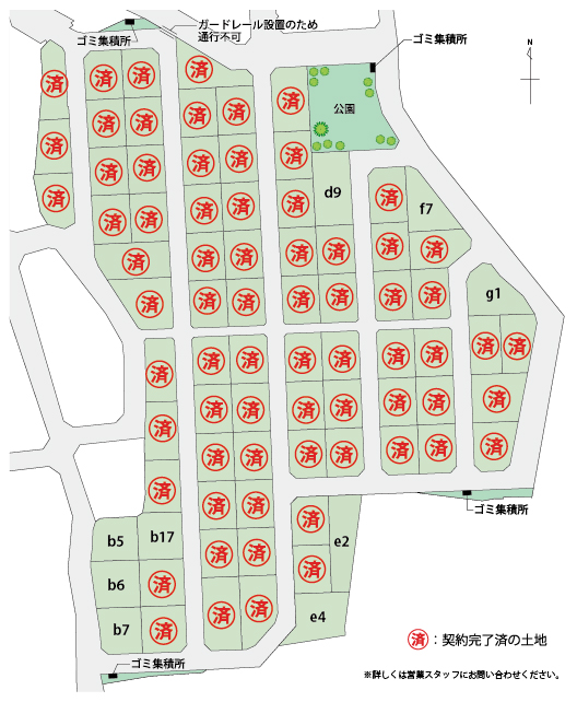 全80区画 ふるさとタウン五所川原 区画図