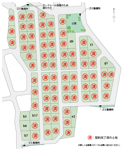 全80区画 ふるさとタウン五所川原 区画図