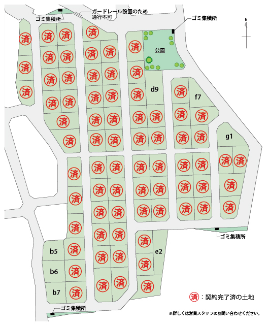 全80区画 ふるさとタウン五所川原 区画図