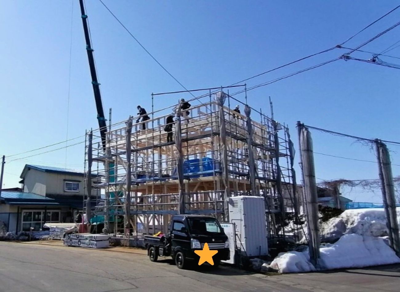 【現場レポート】板柳町・K様邸：建て方②｜エヴァーホーム