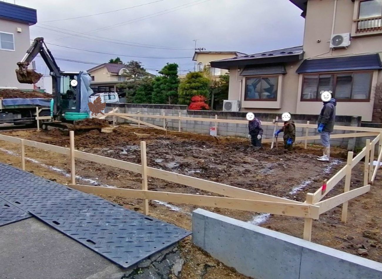 【現場レポート】弘前市・K様邸：根切り｜エヴァーホーム