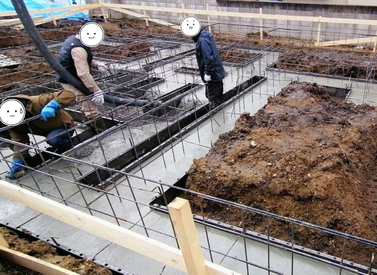 【現場レポート】弘前市・K様邸：ベースコンクリート打設｜エヴァーホーム