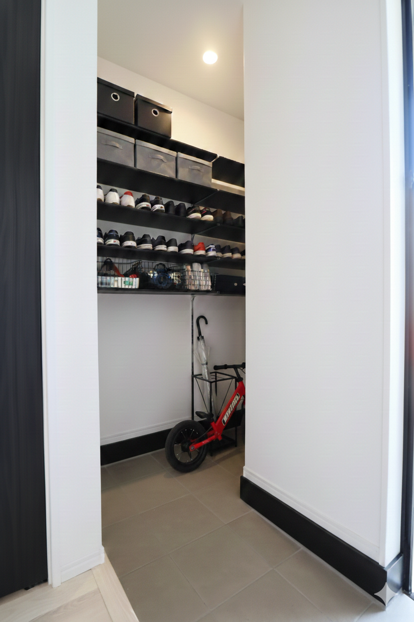 玄関にはシューズクローク。