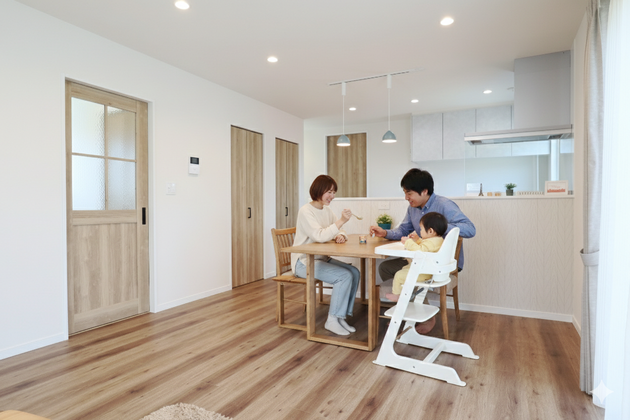 18帖のゆとりが生む、家族のコミュニケーション