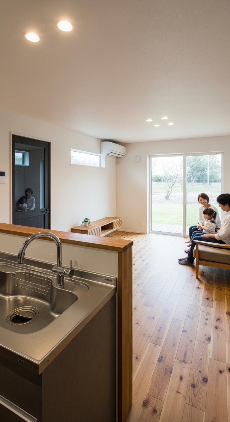 18帖のゆとりが生む、家族のコミュニケーション